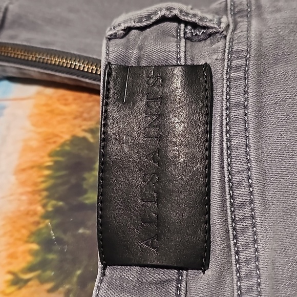 All Saints Zippered Ankle Skinny Jeans Size 28 - Picture 7 of 7